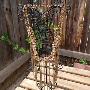 FOREVER 21 Gold Statement Necklace NWOT